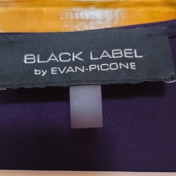 Evan Picone Long Sleeve Purple Wrap Tie Front Blouse XL - Picture 2 of 3